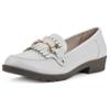 CLIFFS BY WHITE MOUNTAIN Women's Galeena Cushioned Loafer Flat, White/Smooth, 6 M view 1