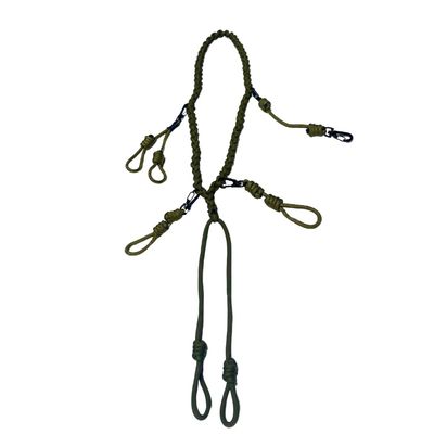 HuntEmUp Ultimate Round Braided Duck Call Lanyard 4 Double Loops & Whistle Clip Durable Paracord Goose Call Holder Waterfowl Hunting Lanyard for Dog Trainers & Gun Dog Hunters