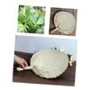 Ciieeo 2pcs Handmade Straw Cattail Leaf Fan Portable Handheld Outdoor Fan for Summer Home Walk view 3