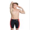 ARENA Men's Swim Jammer Halftone Team Print MaxLife Athletic Swimwear Professional Training Swimsuit Sports Bathing Suit, Black/Team Red, US Size 22 view 1