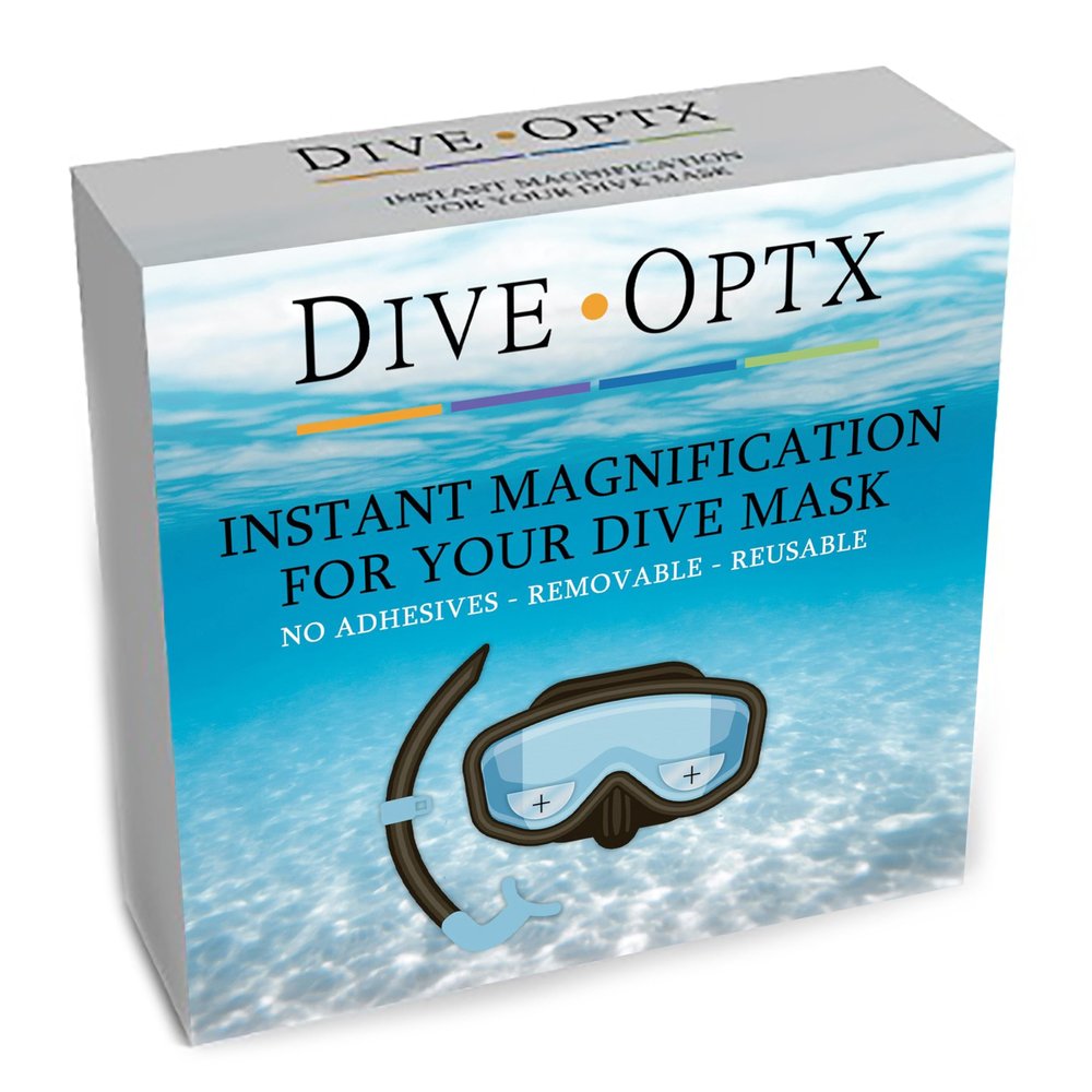 Calabria Hydrotac Dive OPTX 20/20 Stick On Bifocal Lenses +2.25 Scuba Mask Magnifying BiFocal Stickers Diving Swim Goggles