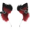 BFLCTTBD Punk Cat Ears Headband Lolita Gothic Fox Ears Wolf Ear Headwear Furry Animal Headbands Animal Faux Fur Cat Dog Ears Headband Anubis Ears Cosplay view 1