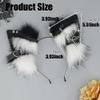 BFLCTTBD Punk Cat Ears Headband Lolita Gothic Fox Ears Wolf Ear Headwear Furry Animal Headbands Animal Faux Fur Cat Dog Ears Headband Anubis Ears Cosplay view 2