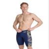 ARENA Men's Swim Jammer Halftone Team Print MaxLife Athletic Swimwear Professional Training Swimsuit Sports Bathing Suit, Navy/Team Navy Yellow, US Size 40 view 1