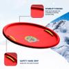 Snow Works 27" Lifetime Saucer Sled - Durable High-Density Plastic, Handles, Ideal for Adults, Kids, and Teens - 1 Person Snow Sled for Kids and Adults (Red/Yellow/Blue Pack of 3) view 3