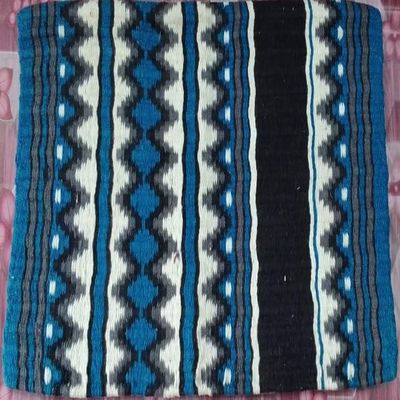 EQUIGEAR Western Ranch Horse Saddle Blanket New Zealand Wool Western Design Handmade Saddle Blanket Top Wool Pad Sensor Flex (Customization Available) ZB-048 (34" x 34")