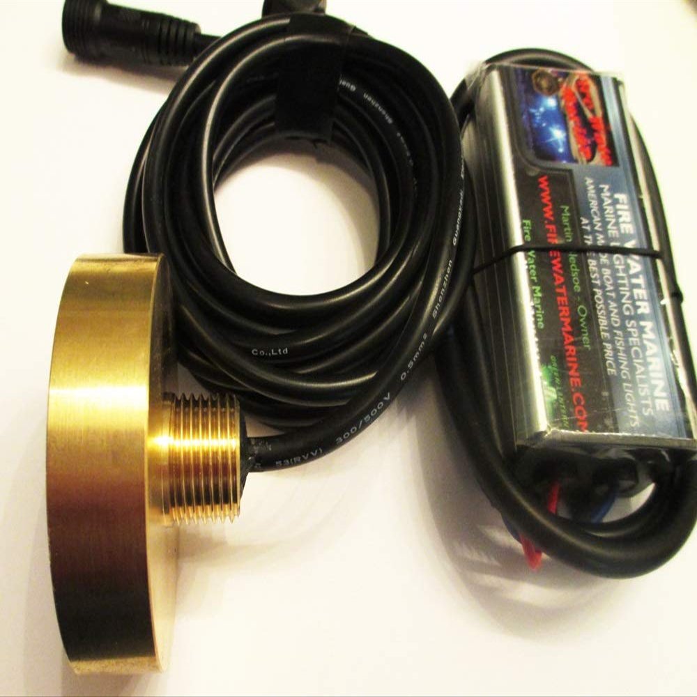 Fire Water Marine 100W 8000 Lumen Blue Garboard LED Boat Drain Plug Fishing Light 3/4 1/2 NPT