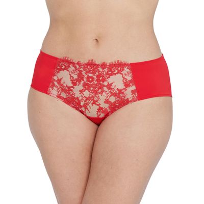 Skarlett Blue Women's Entice Lace Brief 378143, Sangria/Nylon, M