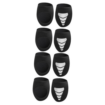 BESPORTBLE 4pairs Cycling Shoe Covers Half-Slip Overshoes Reflective Stripes Windproof and Warm for Outdoor Riding