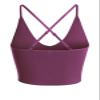 Design by Olivia Women's Seamless Padded Workout Sports Bra Cami Cropped Yoga Tank Top with Adjustable Straps Plum SM view 3
