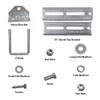 A.A 10" Galvanized Swivel Top Bunk Bracket Kit with Hardware for Boat Trailer, fits 3x3 Cross Members, Heavy Duty (4 Pack) view 3