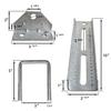 A.A 10" Galvanized Swivel Top Bunk Bracket Kit with Hardware for Boat Trailer, fits 3x3 Cross Members, Heavy Duty (4 Pack) view 4