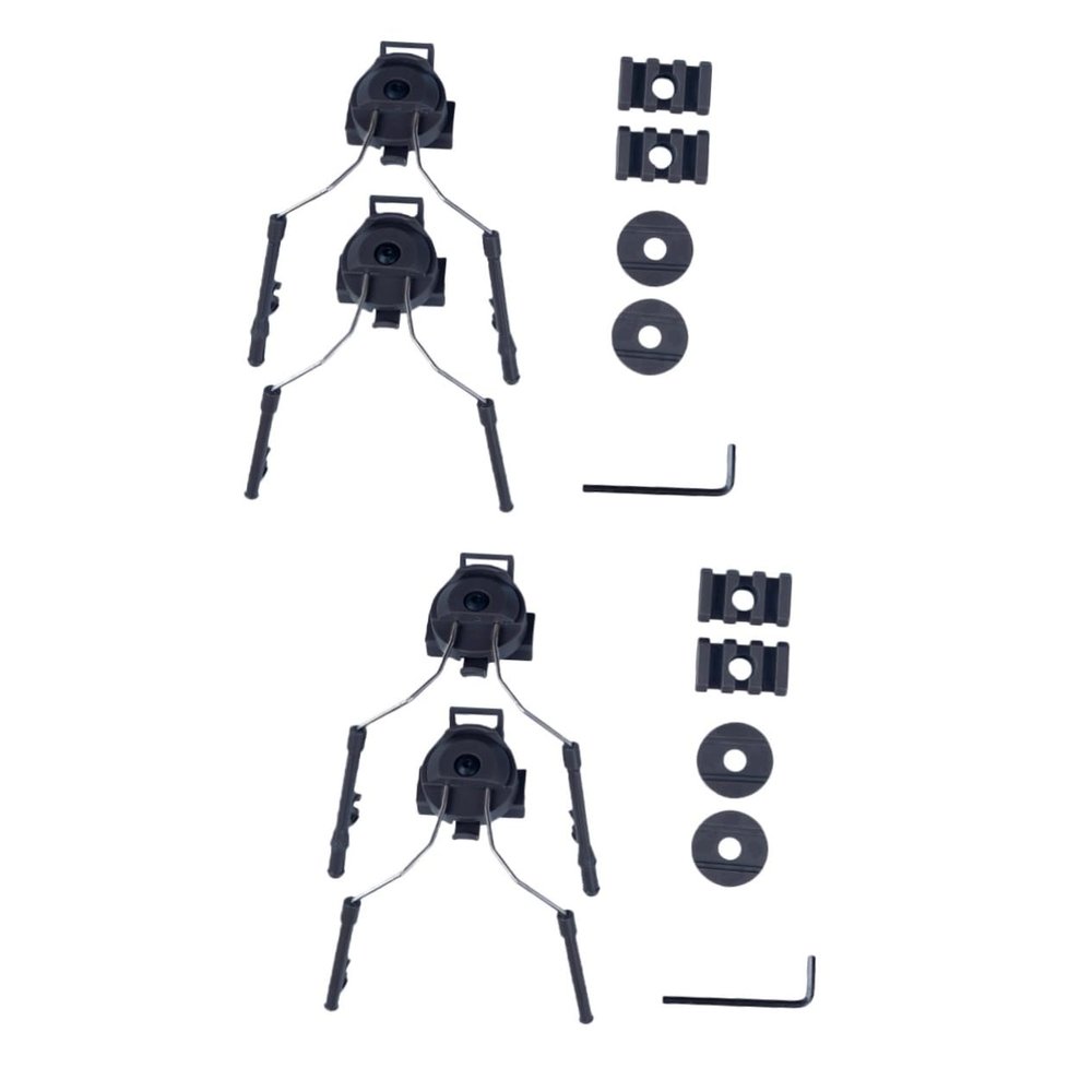 BESPORTBLE 2pcs Fast Helmet Rail Adapter for Headphones Black Helmet Mount Outdoor