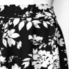 SSOULM A-Line Midi Skirt - Made in USA - Stretchy High Waisted Flare Skirts with Plus Size FLOWERBLACK XL view 3