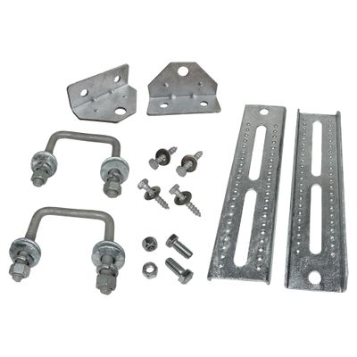 A.A 10" Galvanized Swivel Top Bunk Bracket Kit with Hardware for Boat Trailer, fits 2x3 Cross Members, Heavy Duty (2 Pack)