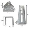 A.A 10" Galvanized Swivel Top Bunk Bracket Kit with Hardware for Boat Trailer, fits 2x3 Cross Members, Heavy Duty (2 Pack) view 4