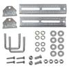 A.A 12"" Galvanized Swivel Top Bunk Bracket Kit with Hardware for Boat Trailer, fits 2x3 Cross Members, Heavy Duty (2 Pack), Silver view 2