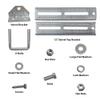 A.A 12"" Galvanized Swivel Top Bunk Bracket Kit with Hardware for Boat Trailer, fits 2x3 Cross Members, Heavy Duty (2 Pack), Silver view 3