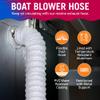 Boat Blower Hose, 4 Inch Marine Exhaust Hose, 10 Ft Flexible PVC Duct for Bilge, Engine Compartment, Galley, Head, or Dryer Vent, White view 2