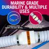Boat Blower Hose, 4 Inch Marine Exhaust Hose, 10 Ft Flexible PVC Duct for Bilge, Engine Compartment, Galley, Head, or Dryer Vent, White view 3