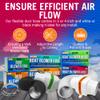 Boat Blower Hose, 4 Inch Marine Exhaust Hose, 10 Ft Flexible PVC Duct for Bilge, Engine Compartment, Galley, Head, or Dryer Vent, White view 4