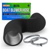 Boat Blower Hose, 4 Inch Marine Exhaust Hose, 10 Ft Flexible PVC Duct for Bilge, Engine Compartment, Galley, Head, or Dryer Vent, Black view 1