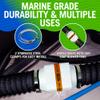 Boat Blower Hose, 4 Inch Marine Exhaust Hose, 10 Ft Flexible PVC Duct for Bilge, Engine Compartment, Galley, Head, or Dryer Vent, Black view 3