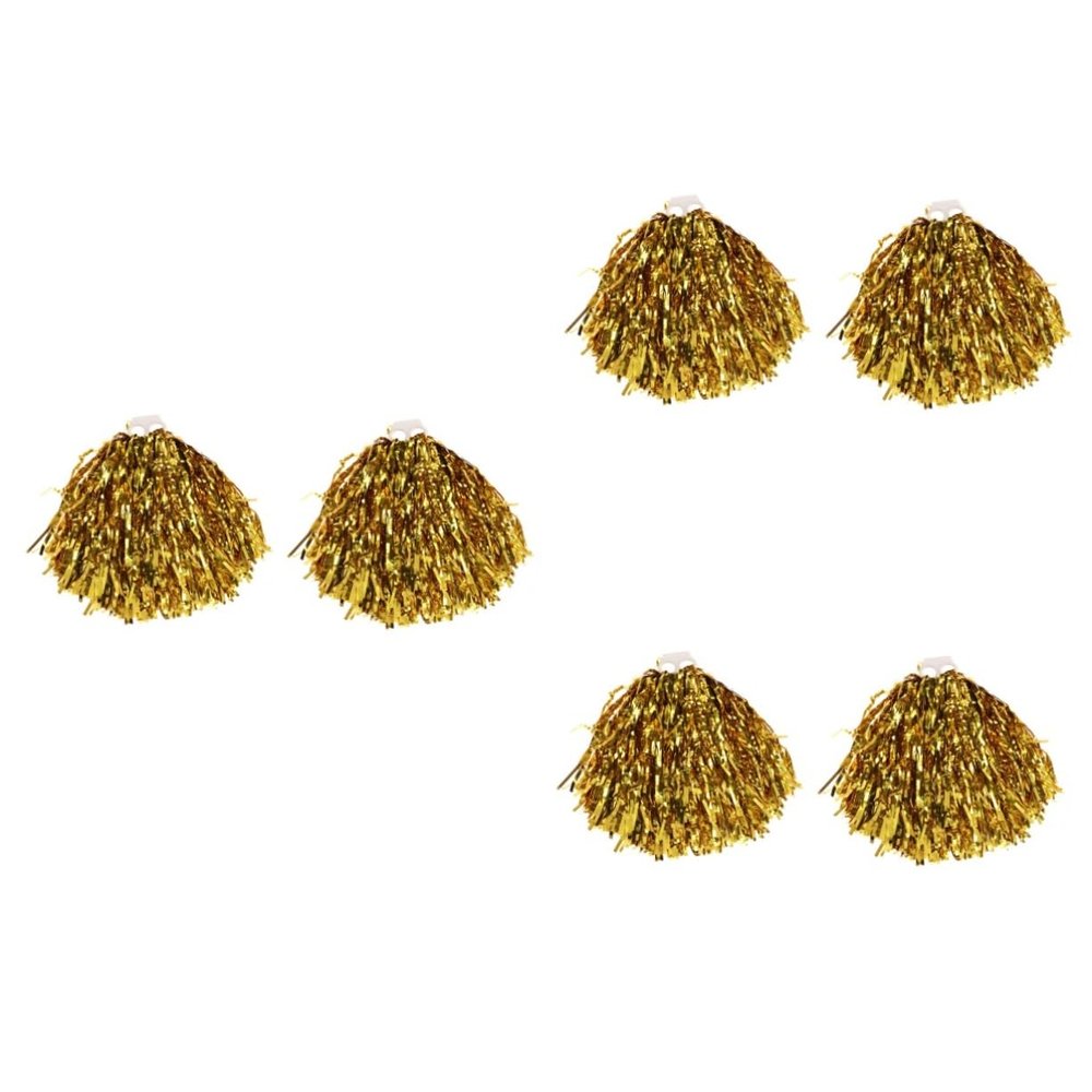 BESPORTBLE 3 Pairs Cheerleader Party Decorations 50g Plastic Ring Pom Poms Cheerleading Girls Cheerleading Kit for Kids College High School Sports Events