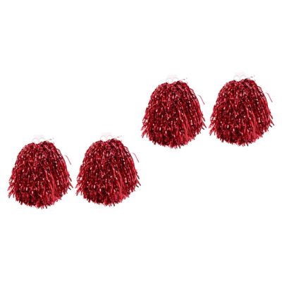 BESPORTBLE 2pairs Plastic Ring Pom Poms Cheerleading Cheer Buckets for Cheerleaders Cheerleader Props