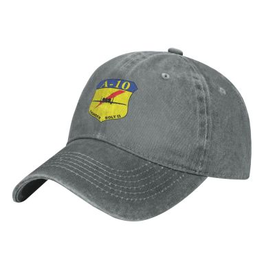 ARESU Thunderbolt A-10 Baseball Cap Man Mom Hat Unisex Duck Tongue Caps Adjustable Golf Hats, Gray