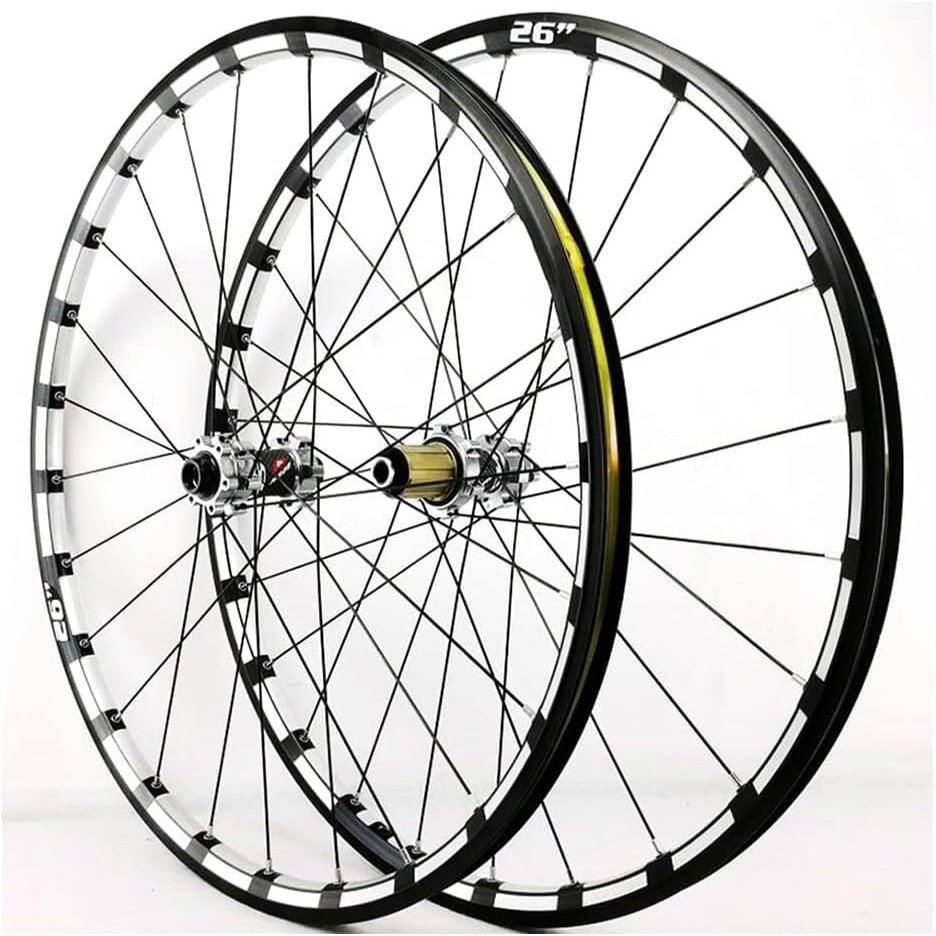 Mountain Bike Wheelset 26" 27.5" 29'' Through Axle Wheels Front and Rear 24 Hole Hubs 7 8 9 10 11 12 Speed Cassettes (Color : Silver, Size : 29'')