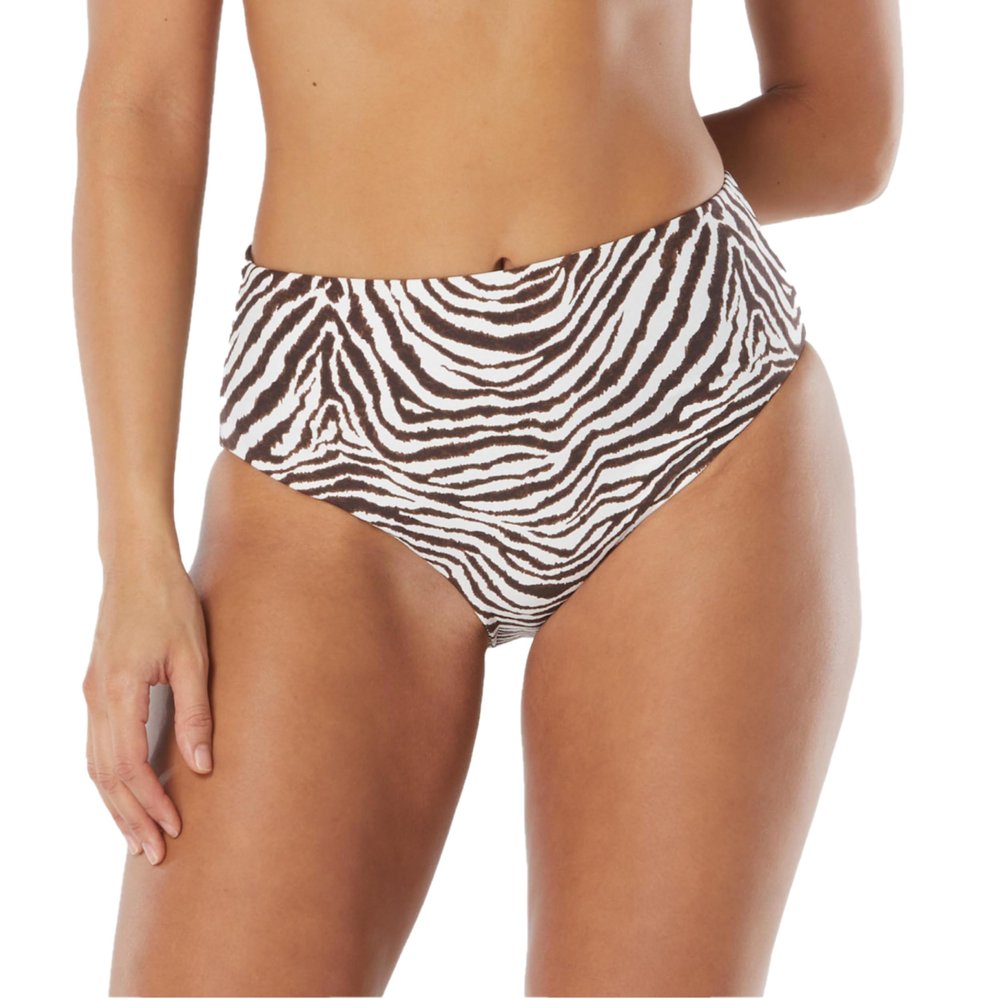 COCO REEF Verso Reversible High Waist Bikini Swim Bottom  Native Zebra, Small