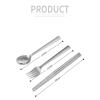 YOtat Travel Utensils, Pure Titanium Alloy 4pcs Cutlery Set Portable Camp Reusable Flatware Silverware, Include Fork Spoon Chopsticks with Case view 4