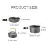 Camping Cookware Set, Portable Camping Cookware with Non-Stick Camping Pan for Camping Hiking Picnic (Color : Green) view 2