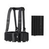 GoldenBall Velcro & Nylon Fabric High Speed 9 Pouch Chest Rig with Rig Panel - (Black) view 1