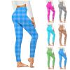Womens Workout Leggings Plus Size Plaid Yoga Seamless Tights Slim Buttery Bootcut Leggings High Waisted Active Pants view 2