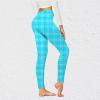 Womens Workout Leggings Plus Size Plaid Yoga Seamless Tights Slim Buttery Bootcut Leggings High Waisted Active Pants view 3