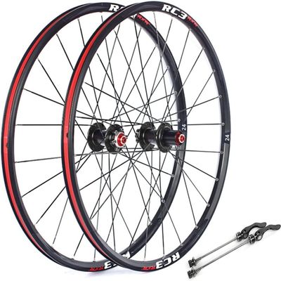 Mountain Bike Disc Brake Wheel Set Quick Release Hub, Suitable for 7/18/9/10/10/11 High-Speed Box Flywheel (Color : Black, Size : 26 inch)