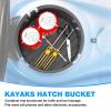 JIOTAR Kayaks Storage Bucket Lifetime Kayak Hatch Bucket Replacement Lifetime Tamarack Angler 100, Pro 103, Weber Angler 110, Temptation 110, Spitfire 950T Fit Hatch Opening 6 7/8" Boats - 2 Pack view 3