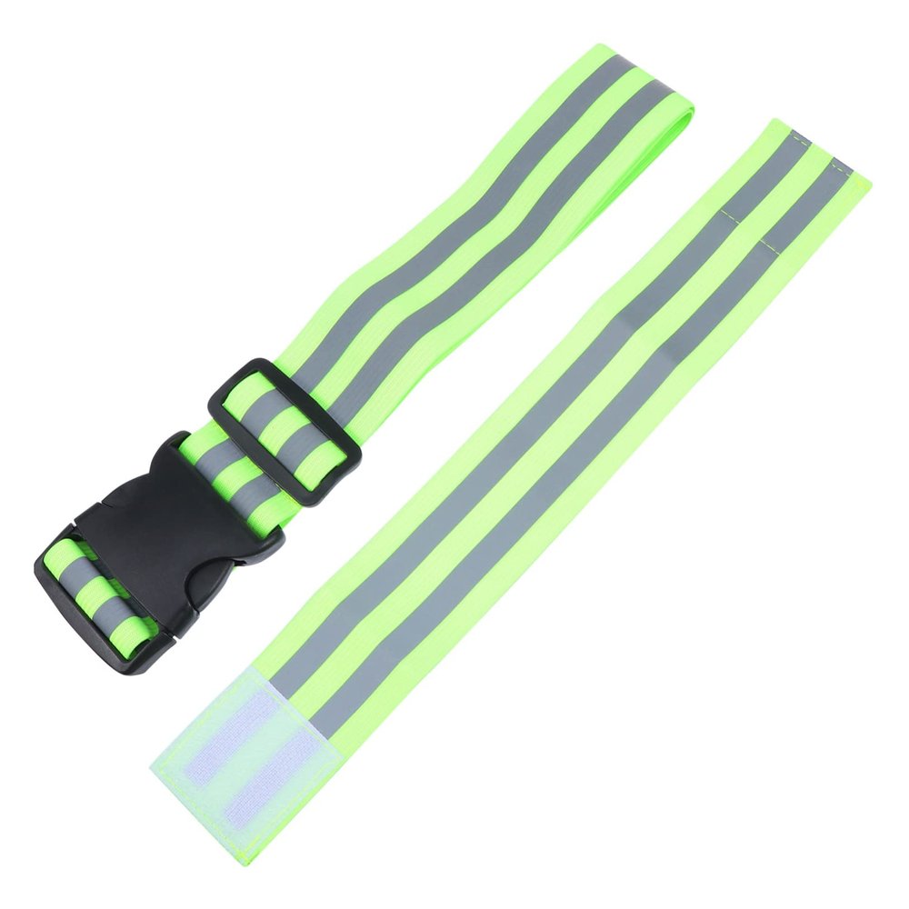 Yardwe 2pcs Elastic Sports Arm Band Night Riding Safety Belt Reflective for Men Running Gear