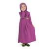 Baby Muslim Prayer Dress with Hijab for Toddler Girls Abaya Set Full Length Islami Arabic (Hot Pink, 6-12 Months) view 2