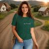 Bwnilimeizn Kindness T Shirt for Women Summer Be Kind Graphic Tees Casual Funny Sayings Letter Printed Cute Shirts Tops(Available in Plus Size)-XXL Green view 2