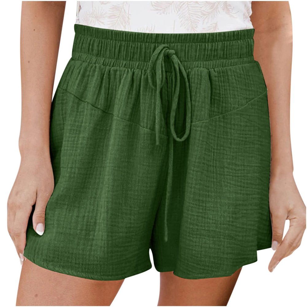 Women's Athletic Shorts Flowy Casual Wide Leg Cotton Loose Fit Plus Size Shorts with Pockets Workout Lightweight Shorts