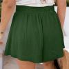 Women's Athletic Shorts Flowy Casual Wide Leg Cotton Loose Fit Plus Size Shorts with Pockets Workout Lightweight Shorts view 4