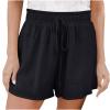 Women's Athletic Shorts Flowy Casual Wide Leg Cotton Loose Fit Plus Size Shorts with Pockets Workout Lightweight Shorts view 1