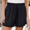Women's Athletic Shorts Flowy Casual Wide Leg Cotton Loose Fit Plus Size Shorts with Pockets Workout Lightweight Shorts view 2