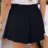 Women's Athletic Shorts Flowy Casual Wide Leg Cotton Loose Fit Plus Size Shorts with Pockets Workout Lightweight Shorts view 4