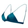 Womens Soft Pure Silk Bra Smooth Satin Comfort Sleep Bralette Sexy French Triangle Cup Bralette Summer Ultra-Thin Bras (Color : Blue, Size : X-Large) view 1