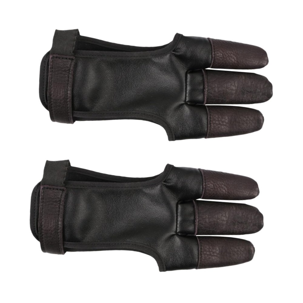 BESPORTBLE 2pcs Hunting Gloves Finger Guards Finger Tab for Recurve Soft and Reusable Saver Glove