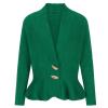 Women's Casual Long Sleeve Ribbed Knit Sweaters Button Down Ruffle Hem Fashion Fall Outfits Sweaters Cardigans Jackets view 3
